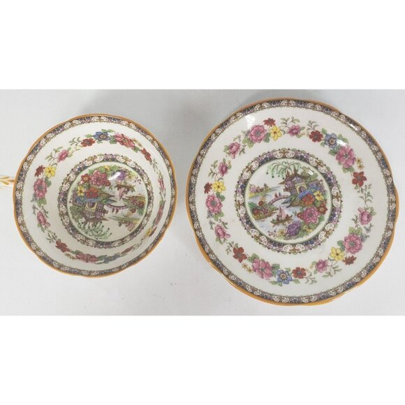 Vintage Royal Paragon Manchu Pattern Fine Bone China Tea Cup and Saucer - Picture 5 of 12